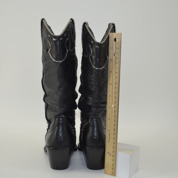 Very Volatile Leather Western Cowboy Boots Black Leather 7 - Picture 8 of 16